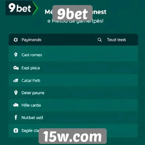 Métodos de pagamento disponíveis no 9bet para usuários